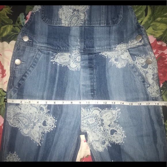 Free people we the free paisley denim overalls - Picture 8 of 9